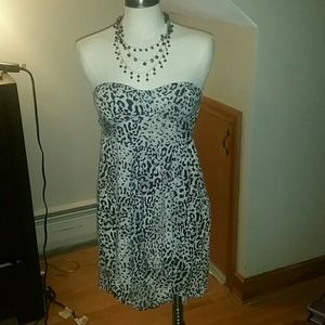 Sweetheart cheetah print dress