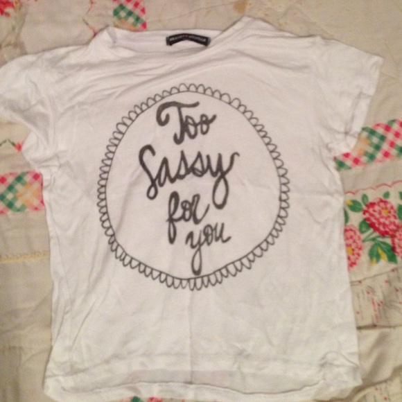 Brandy Melville too sassy for you graphic crop