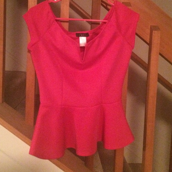 Hot pink peplum top