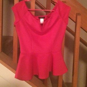 Hot pink peplum top