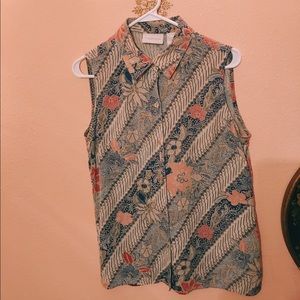 Vintage multicolored tank blouse