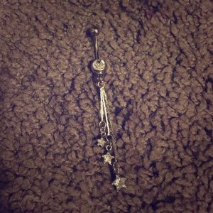 Dangle belly button ring