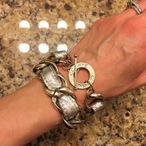 CC Skye Double Wrap Silver Bracelet