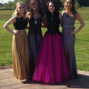2 piece prom dress size 0/2