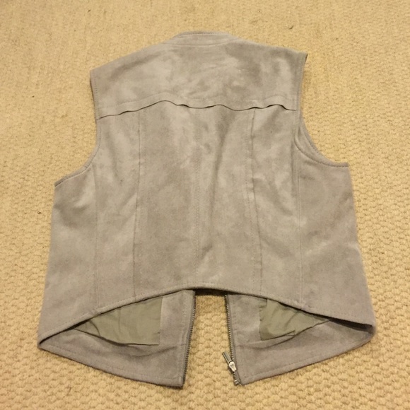BCBGMaxAzria Jackets & Coats - Bcbg maxazria gray faux suede Moto vest BCBGMaxAzria Jackets & Coats - Bcbg maxazria gray faux suede Moto vest
