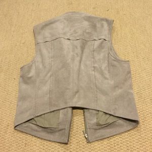 BCBGMaxAzria Jackets & Coats - Bcbg maxazria gray faux suede Moto vest BCBGMaxAzria Jackets & Coats - Bcbg maxazria gray faux suede Moto vest