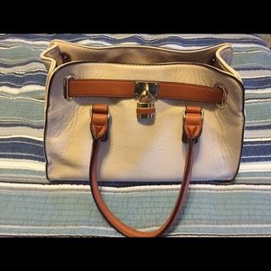 Charming Charlie white satchel