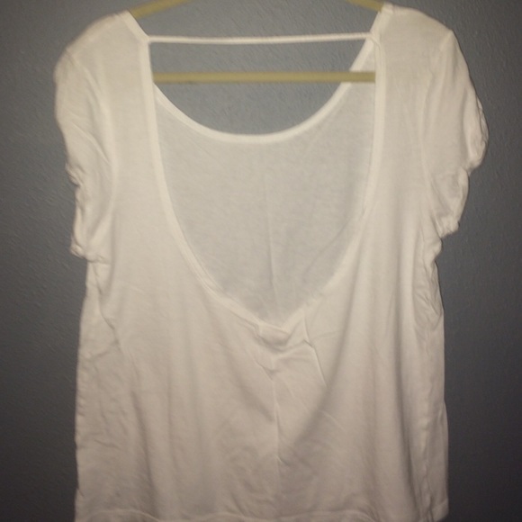 Open Back White Tee