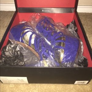 Blue and gold Wild Pair heels