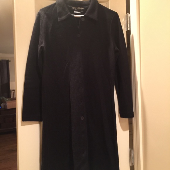Nina Leonard Little Black Dress for Winter