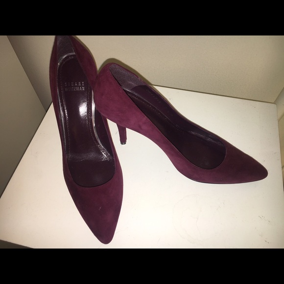 Stuart Weitzman maroon suede pumps 7.5