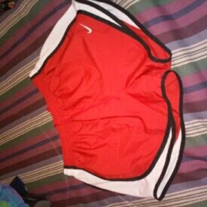 Nike shorts red white and black