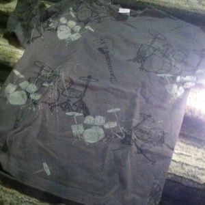 Guitar and drums tee shirt