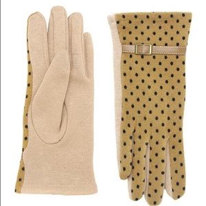 Yellow polka dot gloves