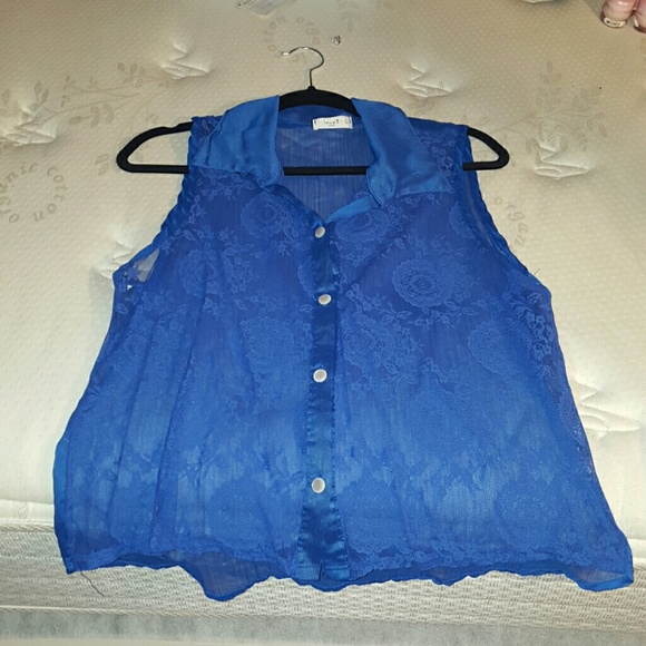 See through floral button down shirt