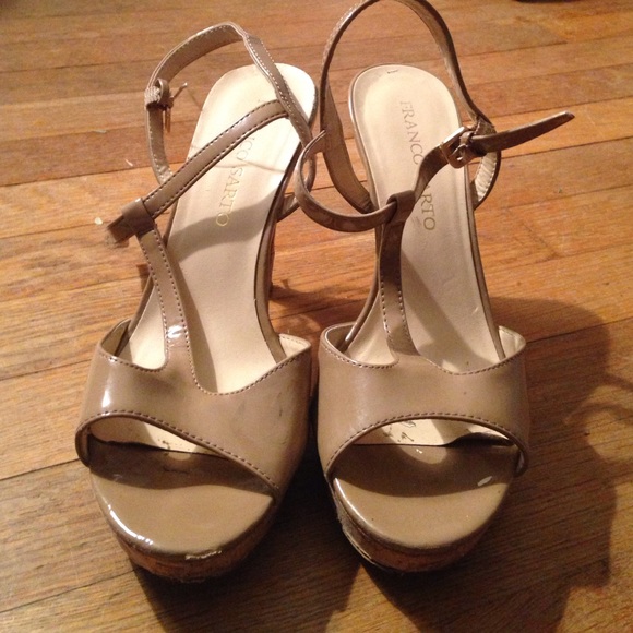 Beautiful open-toed nude high heels
