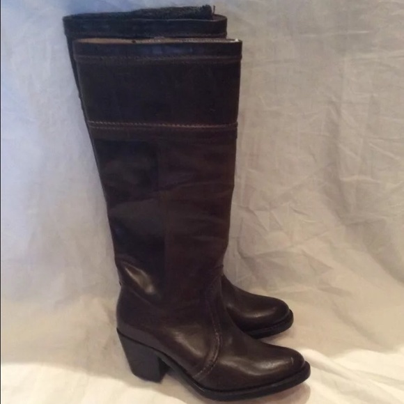 Frye Brown Western Style Knee High Boot
