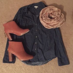 J. Crew Dark Wash Chambray