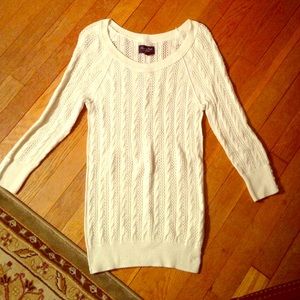 Knitted cream sweater