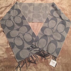 Coach Signature Wool Cashmere Twill Muffler Scarf