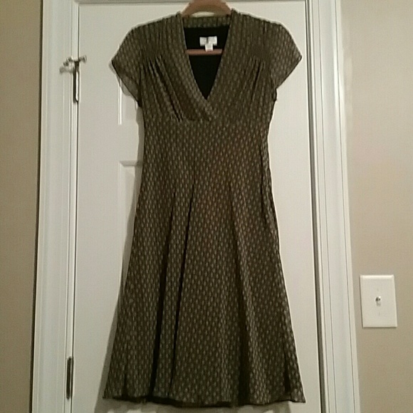 Size 2 Loft Dress with geometric print