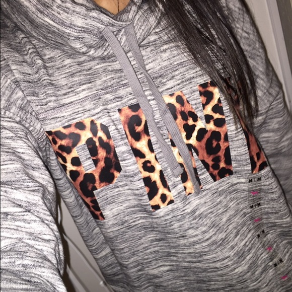 SOLD VS Pink Cheetah marble cowl neck sweater - Picture 1 of 2