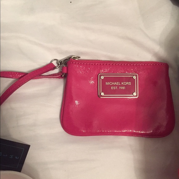 Pink Michael Kors wristlet