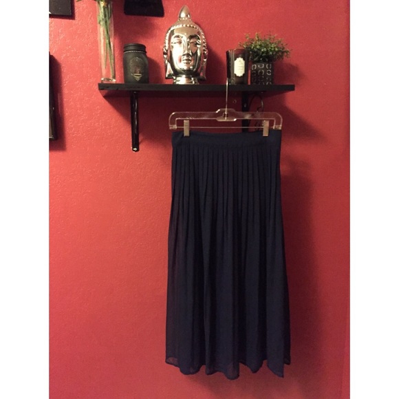 Pleated Maxi Skirt