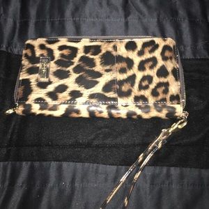 Jessica Simpson patent leather cheetah wallet