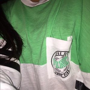 VS Pink white green long sleeve shirt