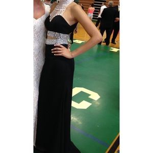 Faviana Open Back Two Piece Prom Dress