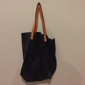 GAP Black Leather Tote