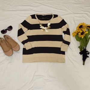 Navy and Tan Sweater