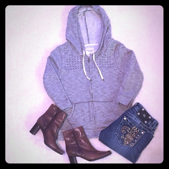 American Eagle Outfitters Tops - Grey American Eagle Hoodie