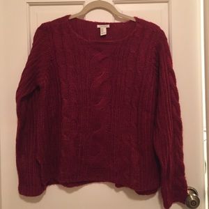 Cable knit sweater