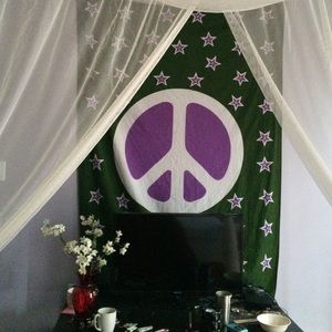 Huge vintage peace sign tapestry LAST CHANCE