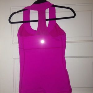 Pink Lululemon workout athletic tank top