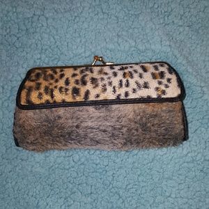 Leopard Faux Fur Wallet