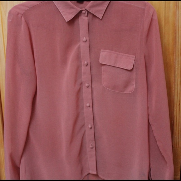 Dusty rose button up shirt Clearance