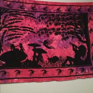 Fairy and Mushroom Forest Wall Tapestry