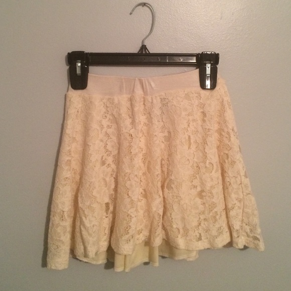 Cream lace skirt