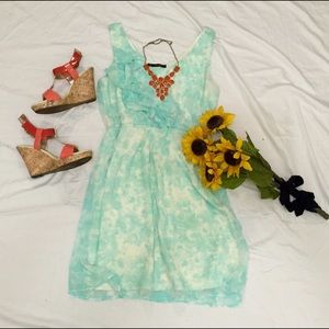 Mint Green Floral Dress