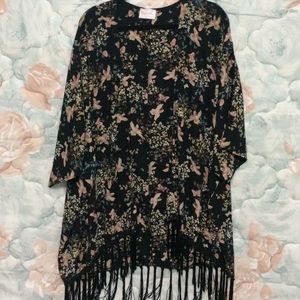 Moon Brand Floral Hummingbird Kimono