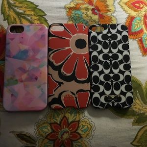iPhone 5 cases . 2/3 are coach.