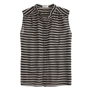J. Crew sleeveless cotton button-up top 00
