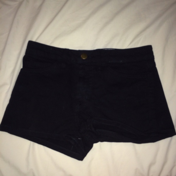 Black Denim Short Shorts