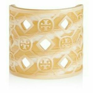 Tory Burch ivory resin cuff
