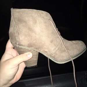Tan Suede Booties