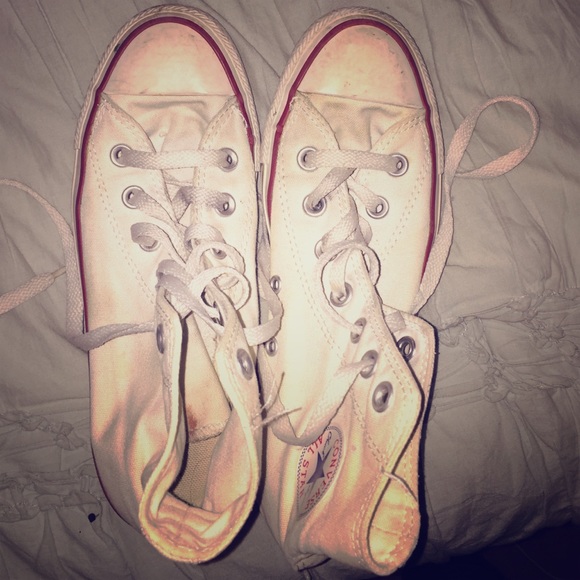 White converse high top sneakers