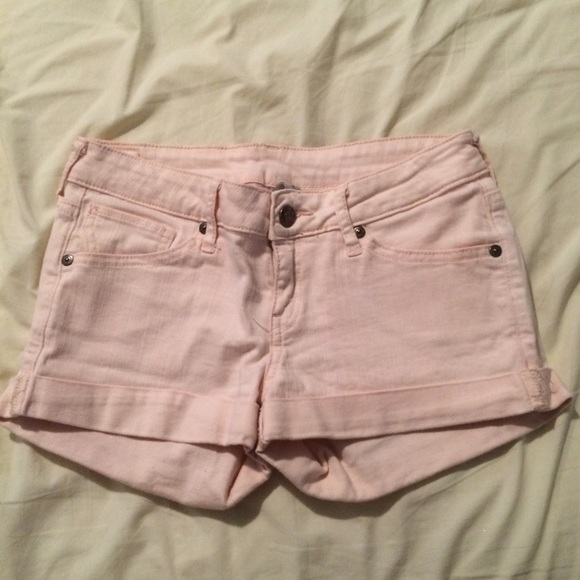 Baby Pink Denim Shorts
